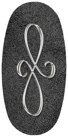 DASOV 601 SL SH BK Silver Scroll Shimmer Black Background